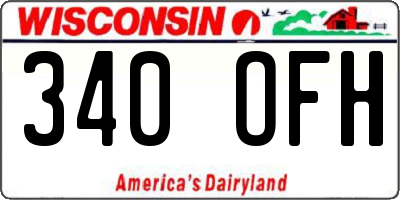 WI license plate 340OFH