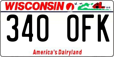 WI license plate 340OFK