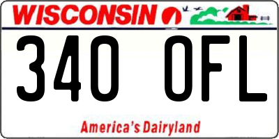 WI license plate 340OFL