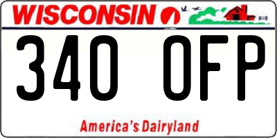 WI license plate 340OFP