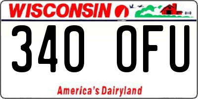 WI license plate 340OFU