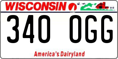 WI license plate 340OGG