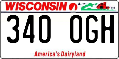 WI license plate 340OGH