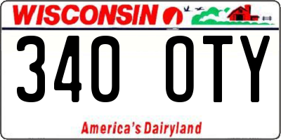 WI license plate 340OTY