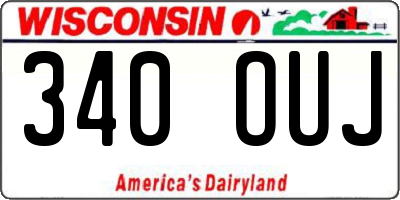 WI license plate 340OUJ