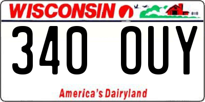 WI license plate 340OUY