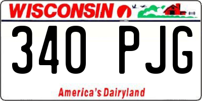 WI license plate 340PJG