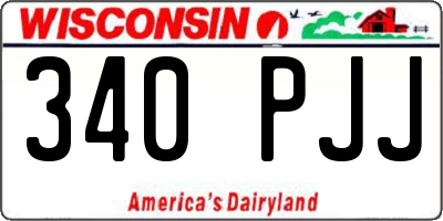 WI license plate 340PJJ