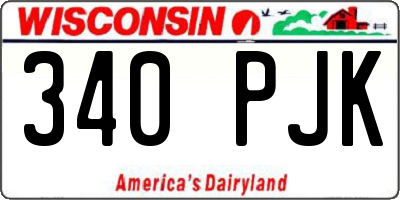 WI license plate 340PJK