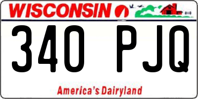 WI license plate 340PJQ