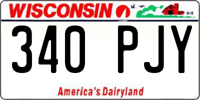 WI license plate 340PJY