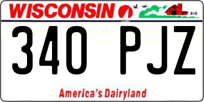 WI license plate 340PJZ