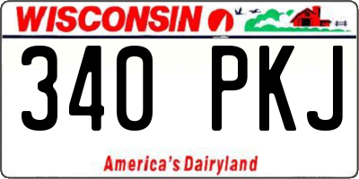 WI license plate 340PKJ