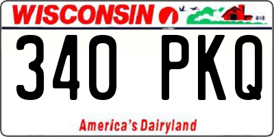 WI license plate 340PKQ
