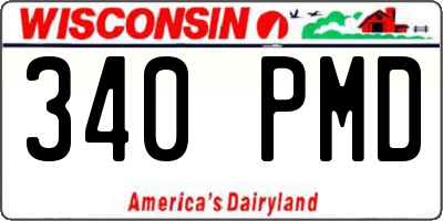 WI license plate 340PMD