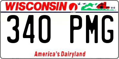WI license plate 340PMG
