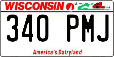 WI license plate 340PMJ