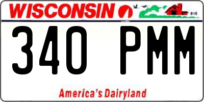 WI license plate 340PMM