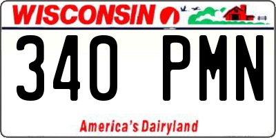WI license plate 340PMN