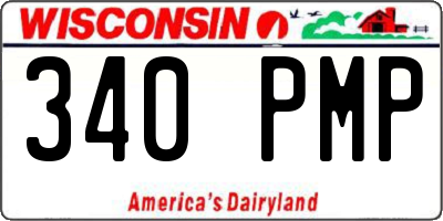 WI license plate 340PMP