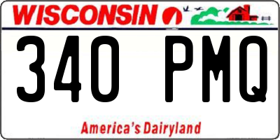 WI license plate 340PMQ