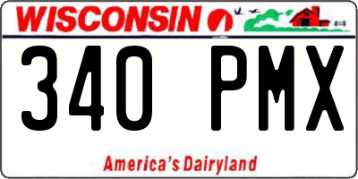 WI license plate 340PMX