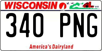 WI license plate 340PNG