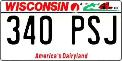 WI license plate 340PSJ