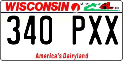 WI license plate 340PXX