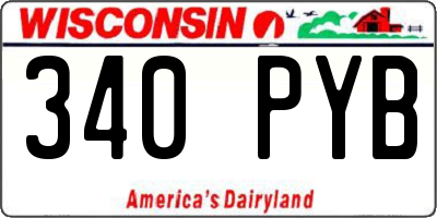 WI license plate 340PYB