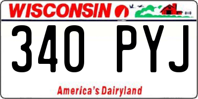 WI license plate 340PYJ