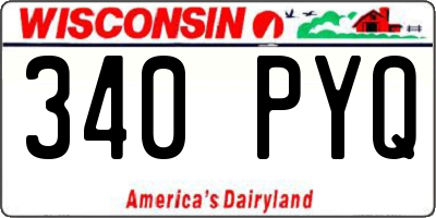WI license plate 340PYQ
