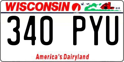 WI license plate 340PYU