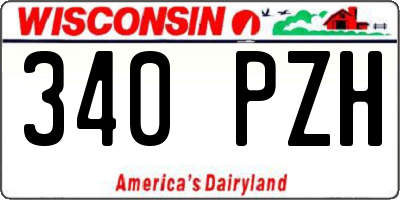 WI license plate 340PZH
