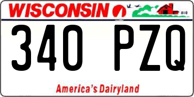 WI license plate 340PZQ