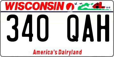 WI license plate 340QAH