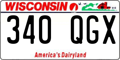 WI license plate 340QGX