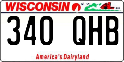 WI license plate 340QHB