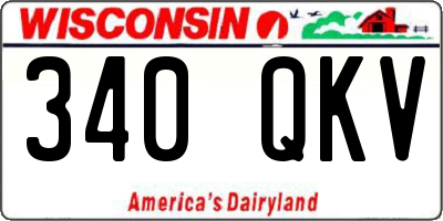 WI license plate 340QKV