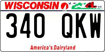 WI license plate 340QKW