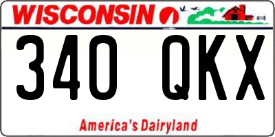WI license plate 340QKX