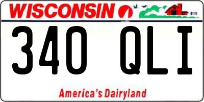 WI license plate 340QLI