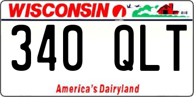 WI license plate 340QLT