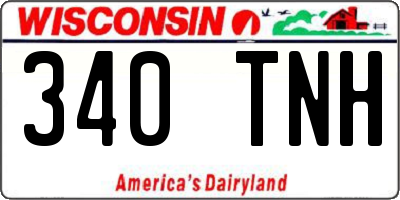 WI license plate 340TNH