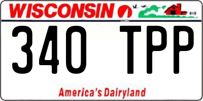 WI license plate 340TPP
