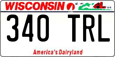 WI license plate 340TRL