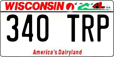 WI license plate 340TRP