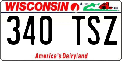 WI license plate 340TSZ