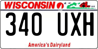 WI license plate 340UXH