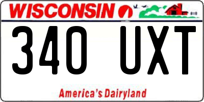 WI license plate 340UXT